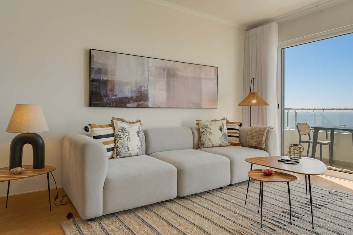 Living Room with Television and work space